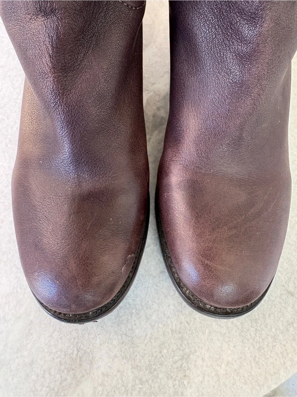 Tory Burch over-the- Knee-High Leather Riding Boots in Dark Brown-Sz 5 Old Money